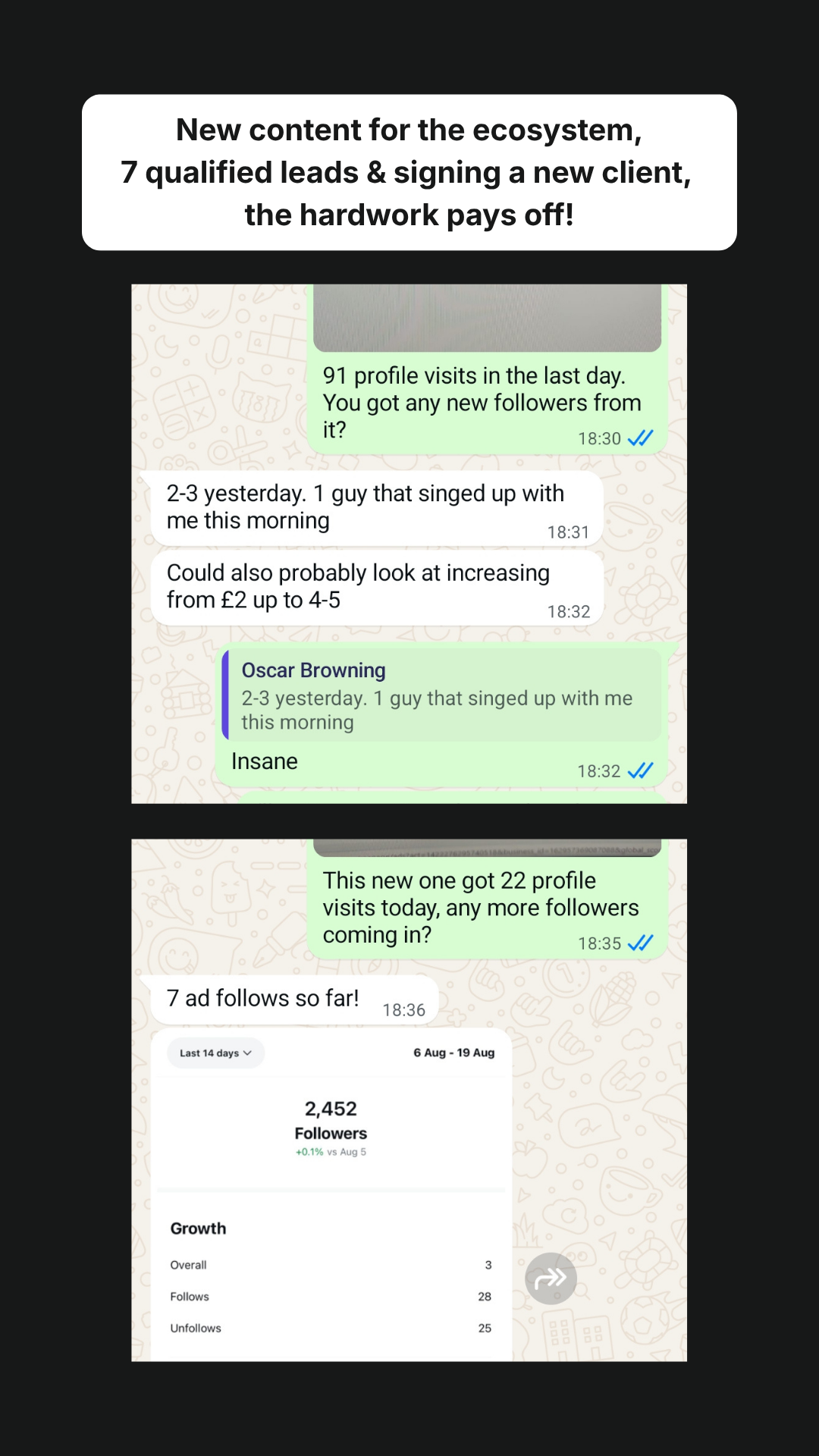 Client messages — new VSL launch feedback